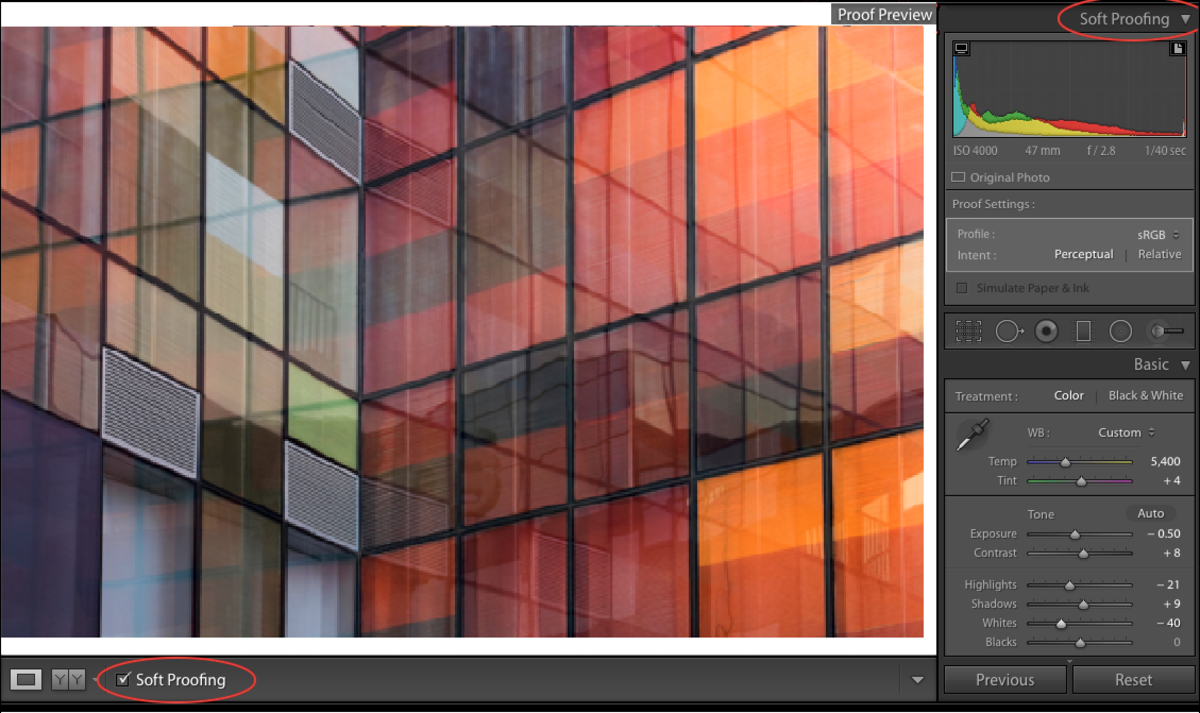 Soft proofing lightroom что это